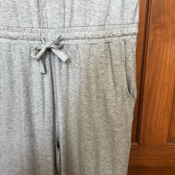 NWOT - Calvin Klein Gray Knit Jumpsuit w/Drawstring Elastic Waist - Picture 7 of 9